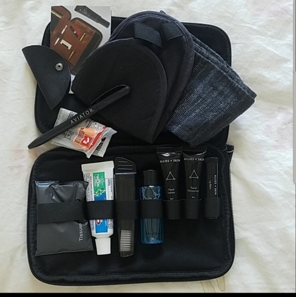 allies of skin Handbags - NWT 5⭐ Luxury Leather Travel kit, Diff colors!